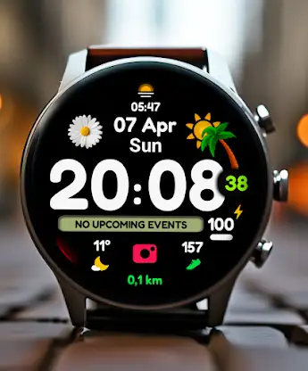 Summer mood digital watchface screenshot 3