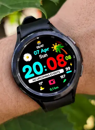 Summer mood digital watchface screenshot 4