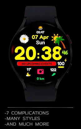Summer mood digital watchface screenshot 6