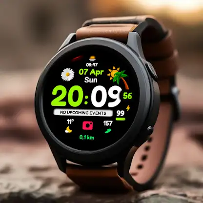 Summer mood digital watchface screenshot 7