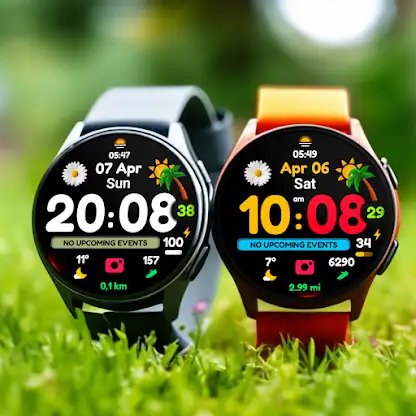 Summer mood digital watchface screenshot 2