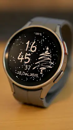 Rose gold animated snow watch screenshot 3
