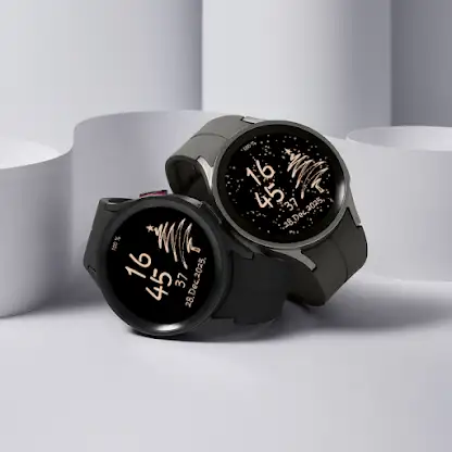Rose gold animated snow watch screenshot 2
