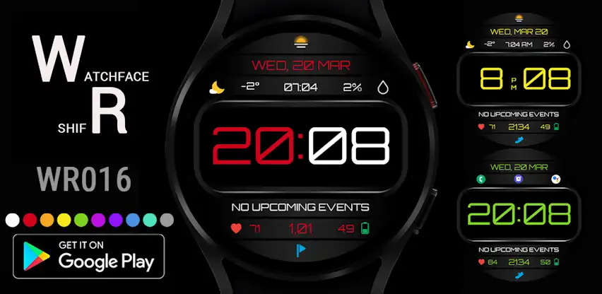 WR 016 Digital Watch Face screenshot 1