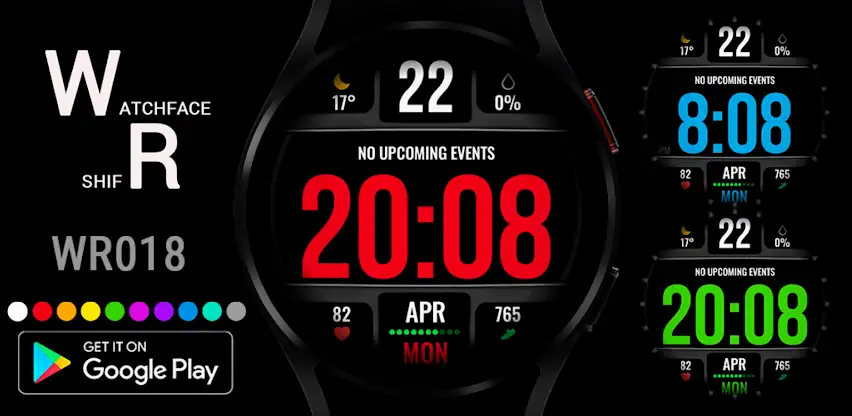 WR 018 Digital Watch Face screenshot 1