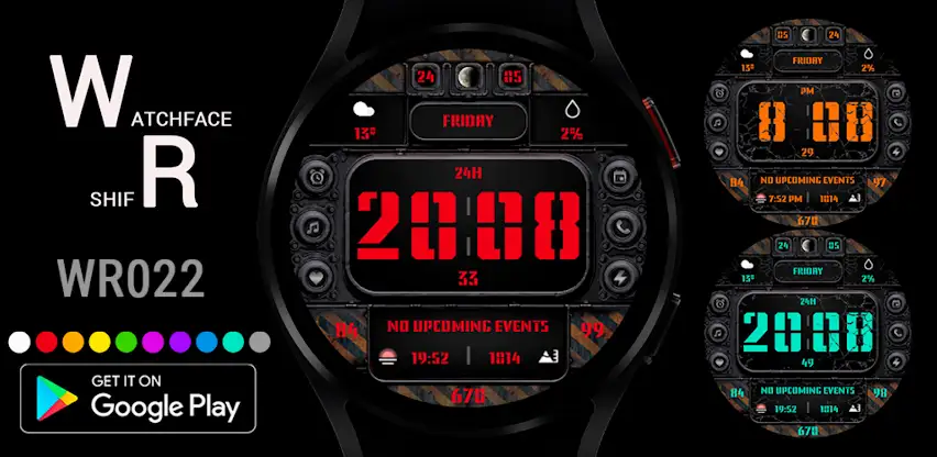 WR 022 Digital Watch Face screenshot 1