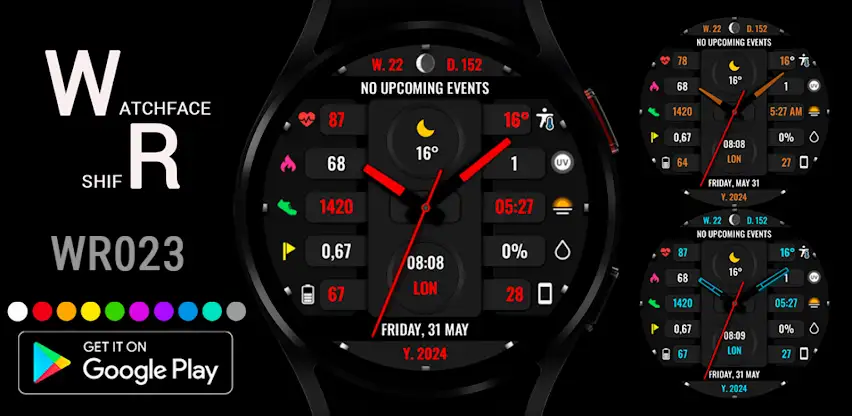 WR 023 Analog Watch Face screenshot 1