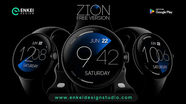 ZION Blue - digital watch face screenshot 7