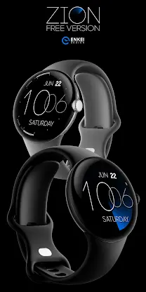 ZION Blue - digital watch face screenshot 6