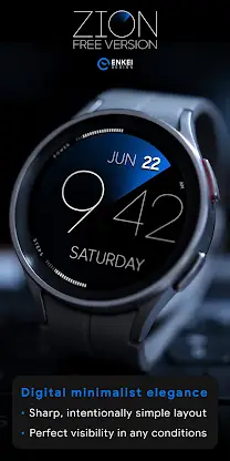 ZION Blue - digital watch face screenshot 2