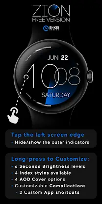 ZION Blue - digital watch face screenshot 3