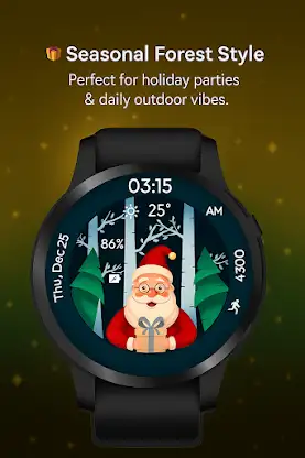 Christmas Forest WatchFace screenshot 1