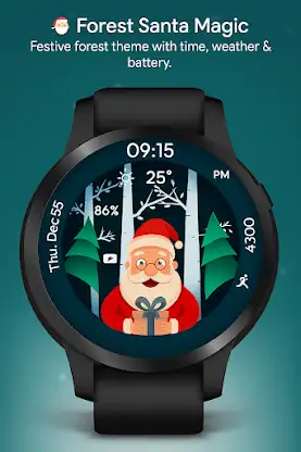Christmas Forest WatchFace screenshot 3