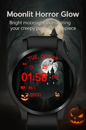 Scary Pumpkin WatchFace screenshot 3