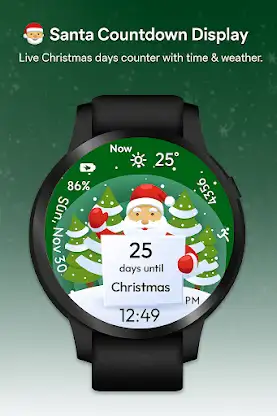 Santa Countdown WatchFace screenshot 2