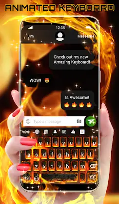 Burning Keyboard Wallpaper HD screenshot 1