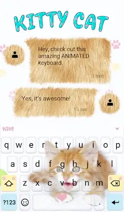 Kitty Cat Keyboard & Wallpaper screenshot 3