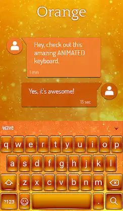 Orange Animated Keyboard screenshot 3