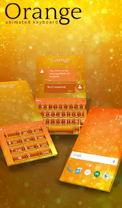 Orange Animated Keyboard screenshot 1