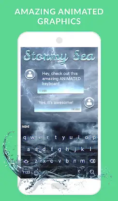 Wave Animated Keyboard Emoji screenshot 7