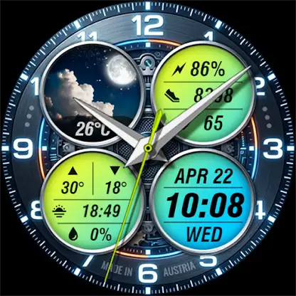 WAW051 Cyber Tech Watch Face screenshot 3