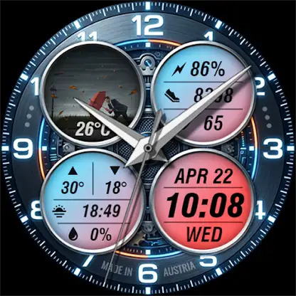 WAW051 Cyber Tech Watch Face screenshot 1