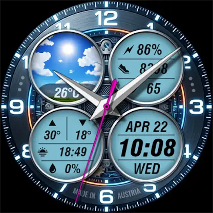 WAW051 Cyber Tech Watch Face screenshot 5