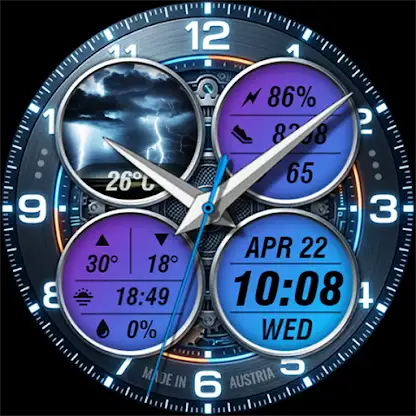 WAW051 Cyber Tech Watch Face screenshot 4