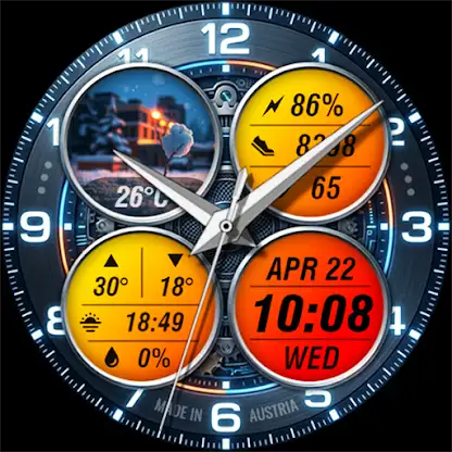 WAW051 Cyber Tech Watch Face screenshot 2