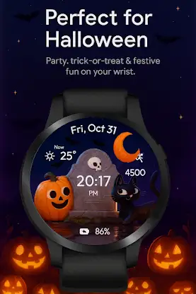 Spooky Pumpkin WatchFace screenshot 2