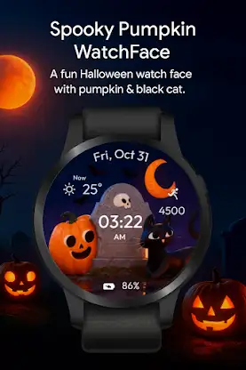 Spooky Pumpkin WatchFace screenshot 1