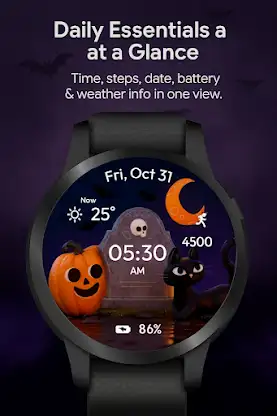 Spooky Pumpkin WatchFace screenshot 4