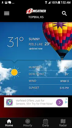 WIBW 13 Weather app screenshot 1