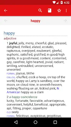 Chambers Thesaurus screenshot 1