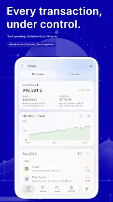 Finch: AI Expense & Budget screenshot 1