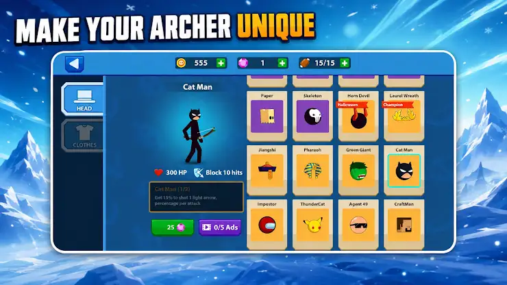 Stickman Archer: Bowmaster War screenshot 3