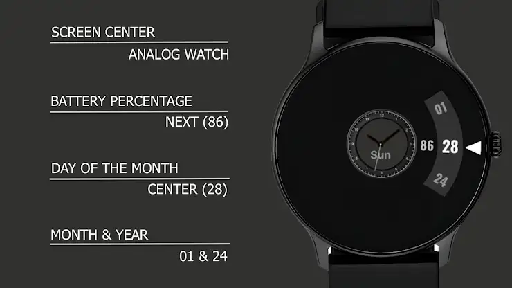 BLACK CALM Watch Face screenshot 4