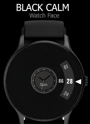 BLACK CALM Watch Face screenshot 1