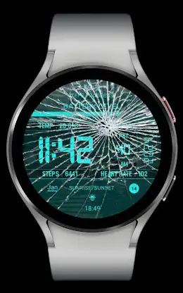 Broken Screen Watch Face screenshot 2