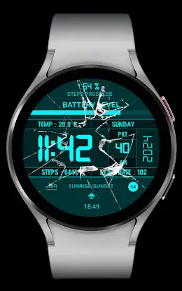 Broken Screen Watch Face screenshot 1
