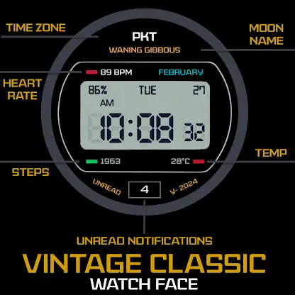 Vintage Classic Watch Face screenshot 3