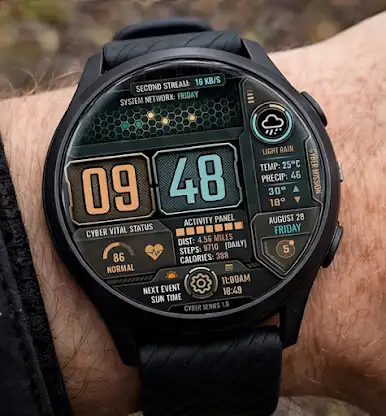 Cyber Mission Watch Face screenshot 1