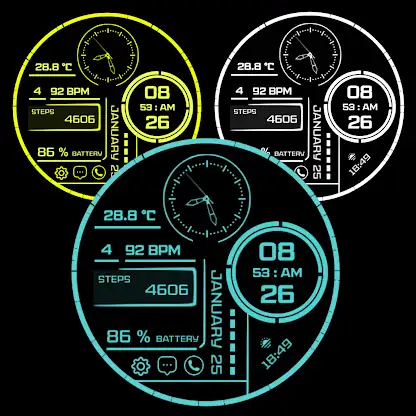 Cyber Plus Watch Face screenshot 2