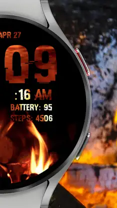 Fireplace Animated Watch Face screenshot 2