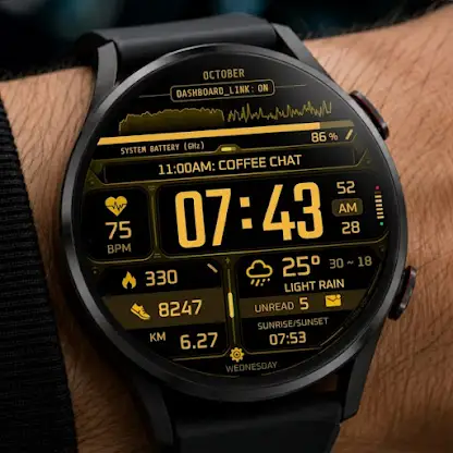 Futuristic Dashboard WatchFace screenshot 3