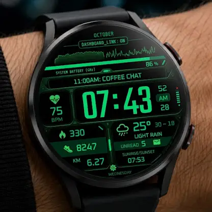 Futuristic Dashboard WatchFace screenshot 4