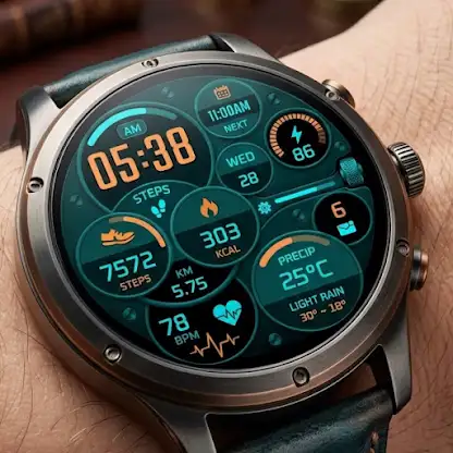Futuristic Orbital Watch Face screenshot 1
