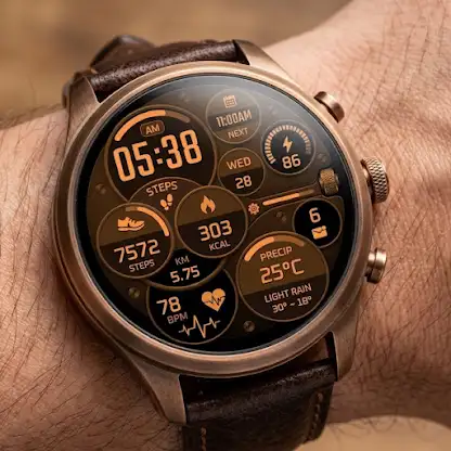 Futuristic Orbital Watch Face screenshot 2