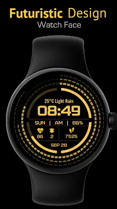Futuristic Design Watch Face screenshot 4