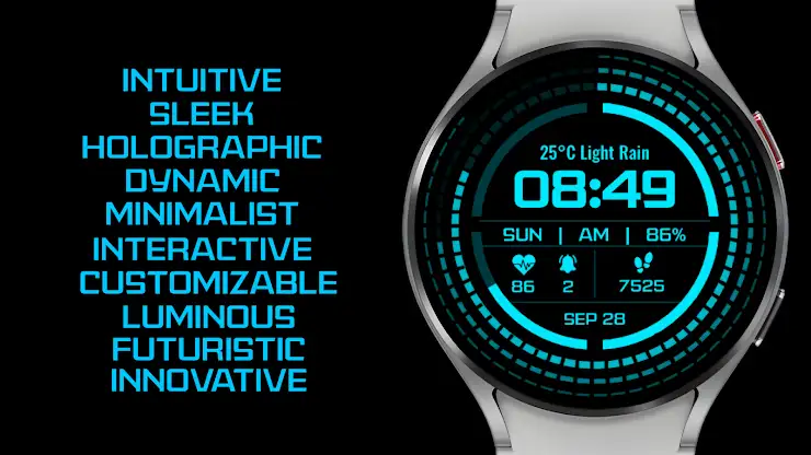 Futuristic Design Watch Face screenshot 6